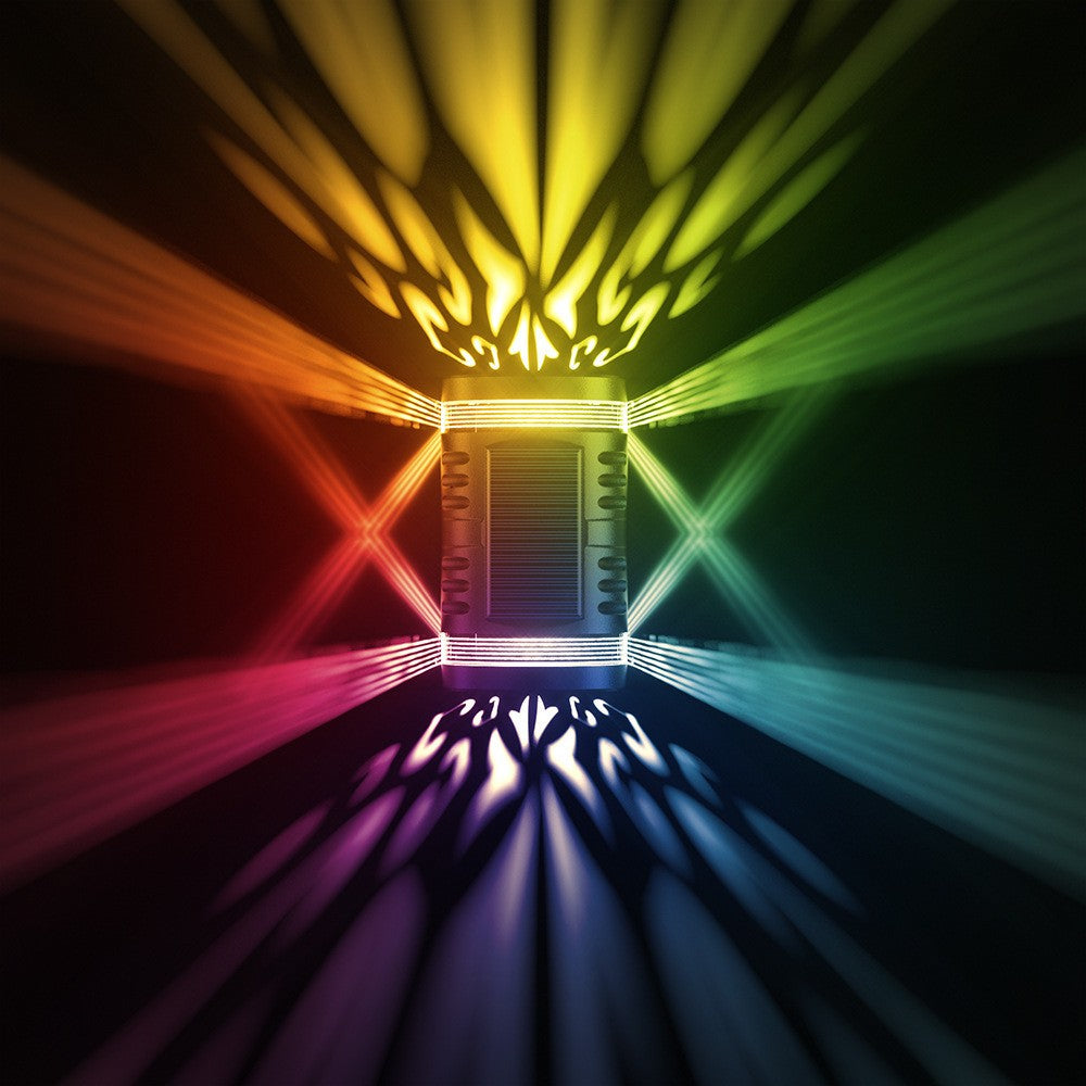 Lampa solara LED decorativa cu lumina bidirectionala Kaveny,  IP65, 1.2V, 600mah, 15.1 x 9 x 6 cm, material ABS, multicolor