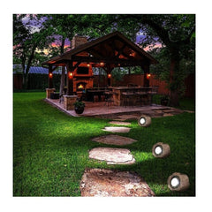 Lampa solara LED decorativa pentru gradina Kaveny, imitatie piatra, lumina puternica 4 LED-uri, 12 x 15 cm, material ABS, baterie Ni-MH, 600 mAh, panou solar 2V, lumina alb rece, gri
