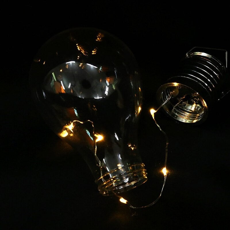 Lampa Solara LED Decorativa sub forma de Bulb, pentru exterior, suspendata, IP65, Ultron Transparent, lumina calda, Kaveny
