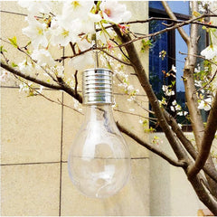Lampa Solara LED Decorativa sub forma de Bulb, pentru exterior, suspendata, IP65, Ultron Transparent, lumina rece, Kaveny