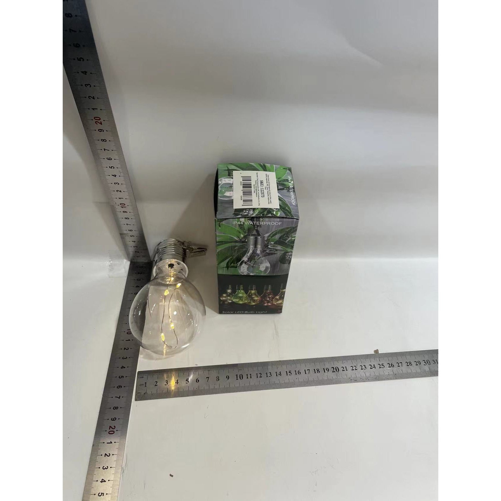 Lampa Solara LED Decorativa sub forma de Bulb, pentru exterior, suspendata, IP65, Ultron Transparent, lumina calda, Kaveny