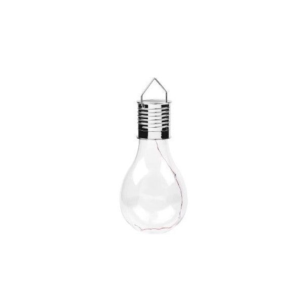 Lampa Solara LED Decorativa sub forma de Bulb, pentru exterior, suspendata, IP65, Ultron Transparent, lumina calda, Kaveny