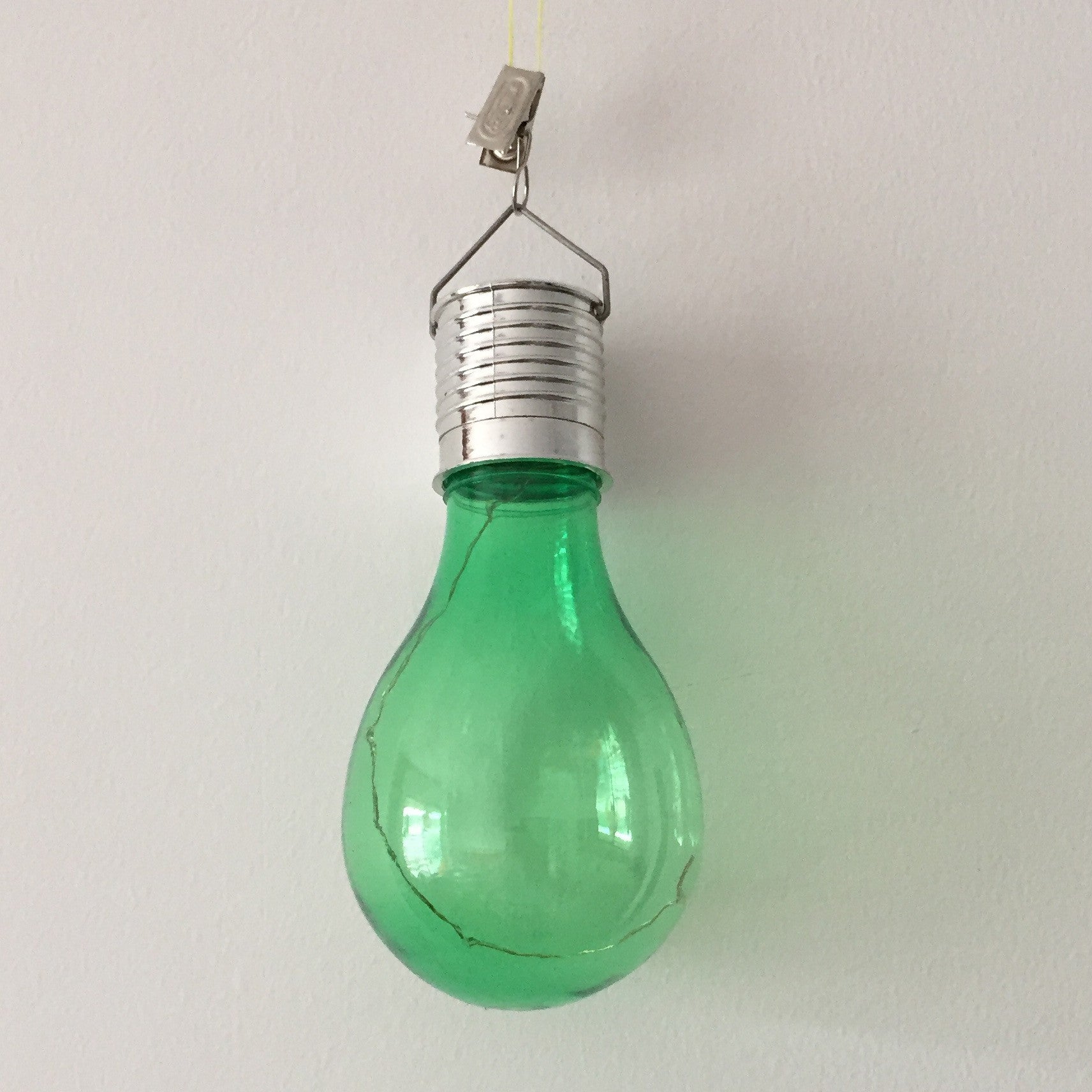 Lampa Solara LED Decorativa sub forma de Bulb, pentru exterior, suspendata, IP65, Ultron Verde, Kaveny