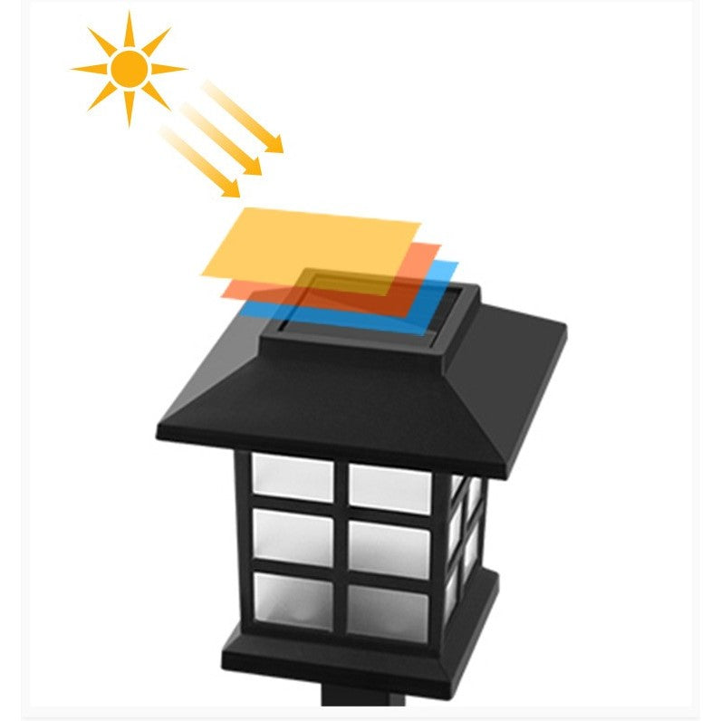 Lampa solara Led pentru gradina, Tip felinar, Kaveny, Albastru