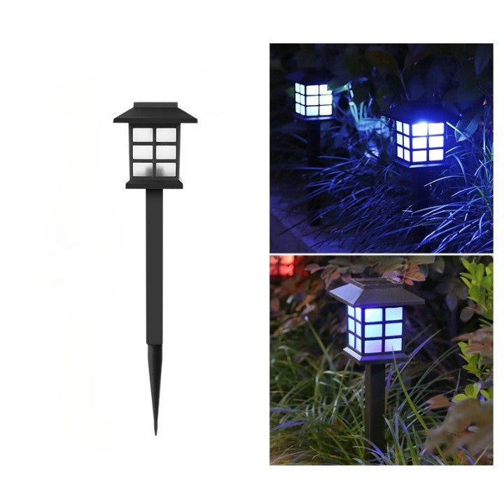 Lampa solara Led pentru gradina, Tip felinar, Kaveny, Albastru