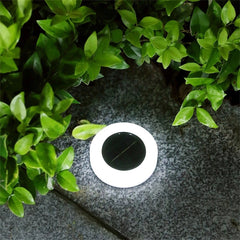 Lampa solara LED, sub forma de cerc, pentru gazon sau gradina, Rezistenta la apa, Kaveny, Alb rece