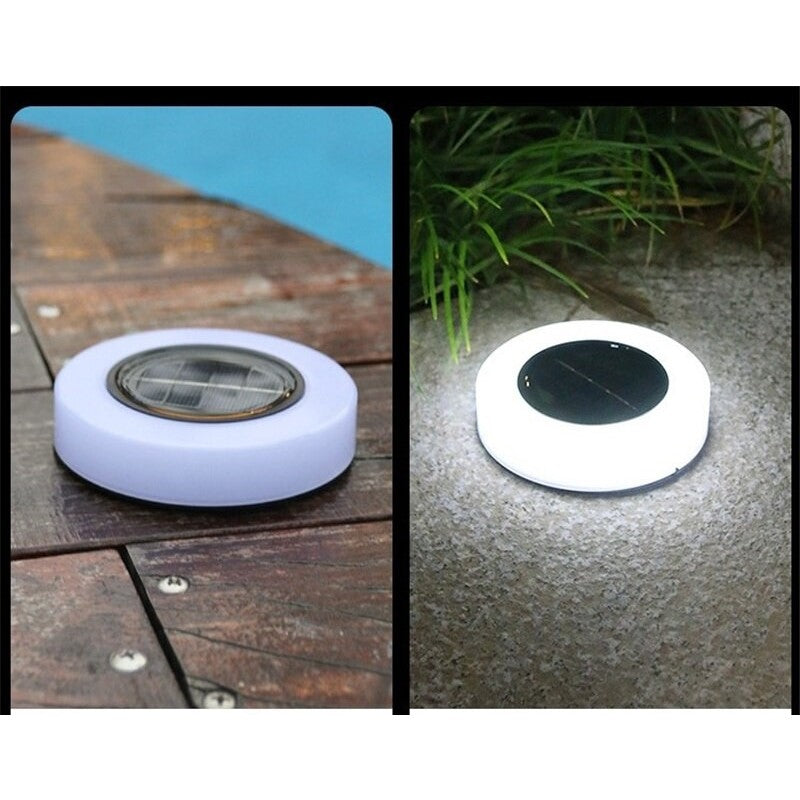 Lampa solara LED, sub forma de cerc, pentru gazon sau gradina, Rezistenta la apa, Kaveny, Alb rece