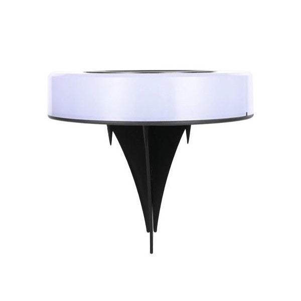 Lampa solara LED, sub forma de cerc, pentru gazon sau gradina, Rezistenta la apa, Kaveny, Alb rece