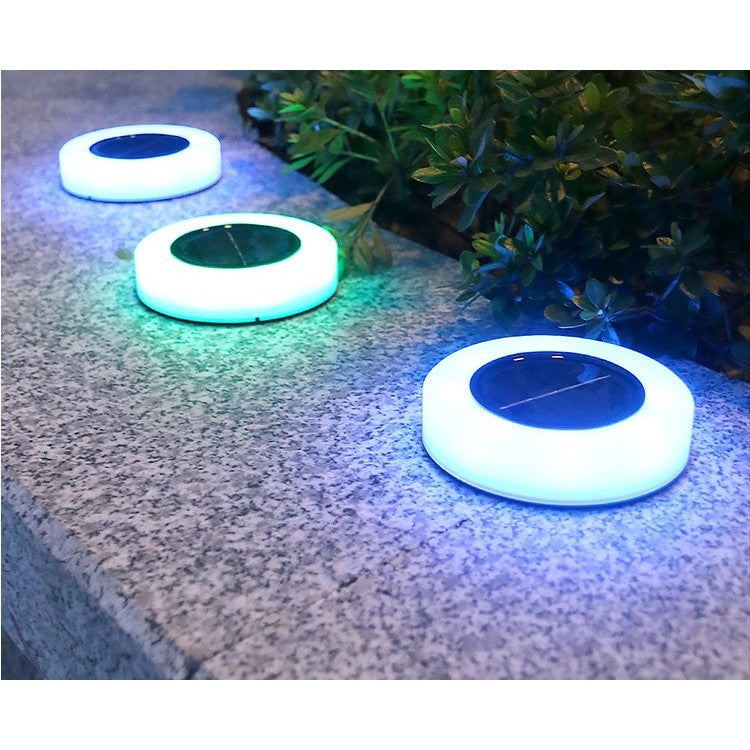 Lampa solara LED, sub forma de cerc, pentru gazon sau gradina, Rezistenta la apa, Kaveny, Multicolor