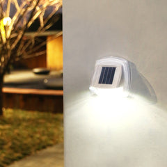 Lampa solara LED tip aplica pentru perete Kaveny, 8.5 x 9 cm, 2V, ABS, 600mAh, rezistent la apa, material ABS, 8 LED-uri, alb rece
