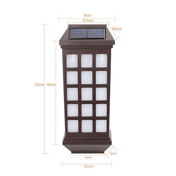 Lampa solara LED tip Felinar pentru perete Kaveny, 23 x 9 cm, 1.2V, ABS, 600mAh, rezistent la apa, alb rece