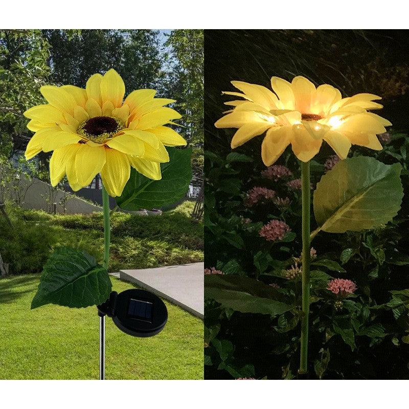 Lampa solara LED tip Floarea Soarelui, inaltime 70 cm, Pentru gradina, Kaveny