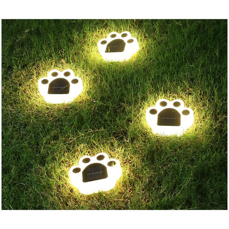 Lampa solara LED, Tip laba de urs, pentru gazon sau gradina, Rezistenta la apa, Kaveny, Alb cald