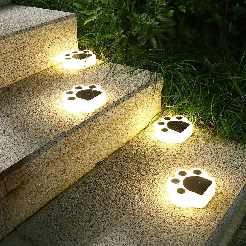 Lampa solara LED, Tip laba de urs, pentru gazon sau gradina, Rezistenta la apa, Kaveny, Alb cald