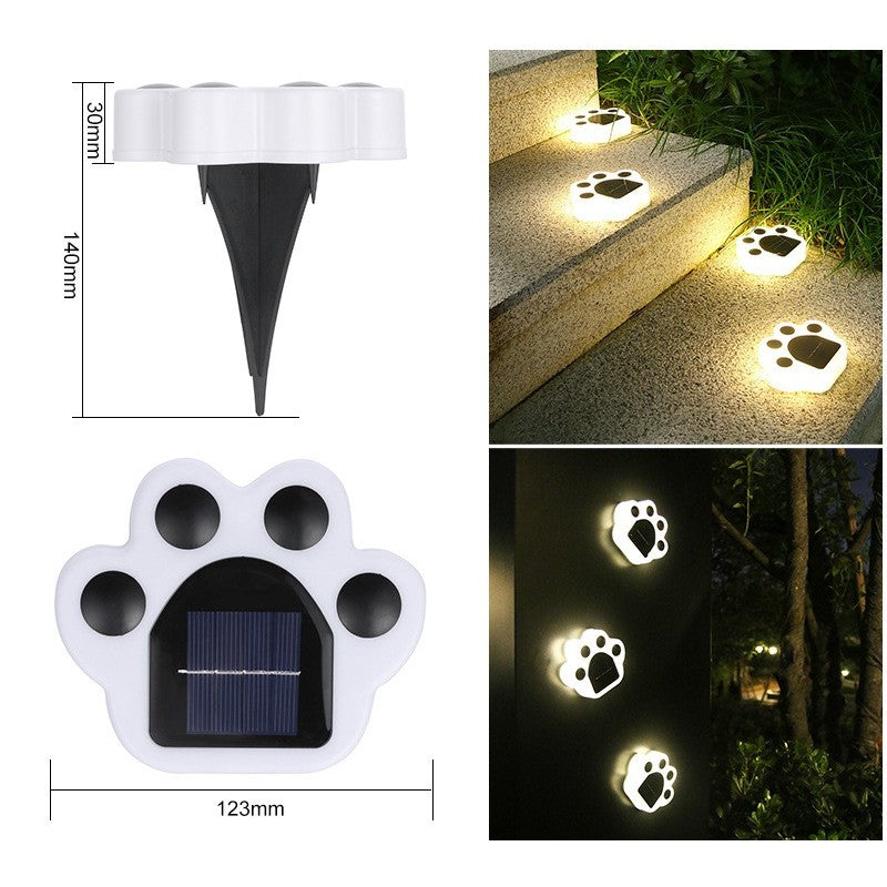 Lampa solara LED, Tip laba de urs, pentru gazon sau gradina, Rezistenta la apa, Kaveny, Alb cald