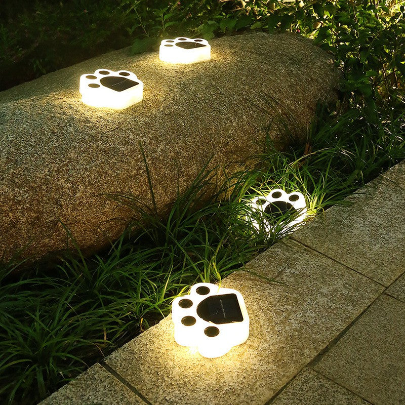 Lampa solara LED, Tip laba de urs, pentru gazon sau gradina, Rezistenta la apa, Kaveny, Alb cald