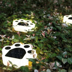 Lampa solara LED, Tip laba de urs, pentru gazon sau gradina, Rezistenta la apa, Kaveny, Alb rece