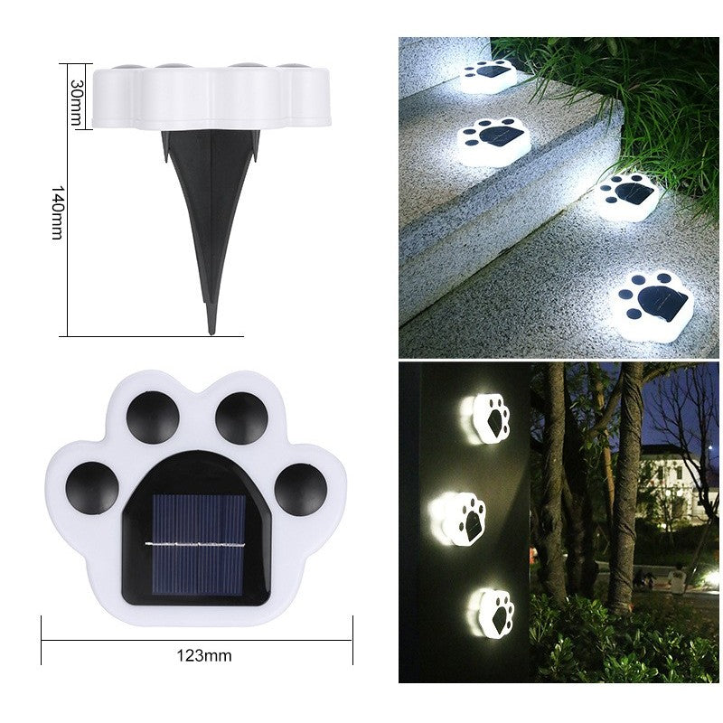Lampa solara LED, Tip laba de urs, pentru gazon sau gradina, Rezistenta la apa, Kaveny, Alb rece