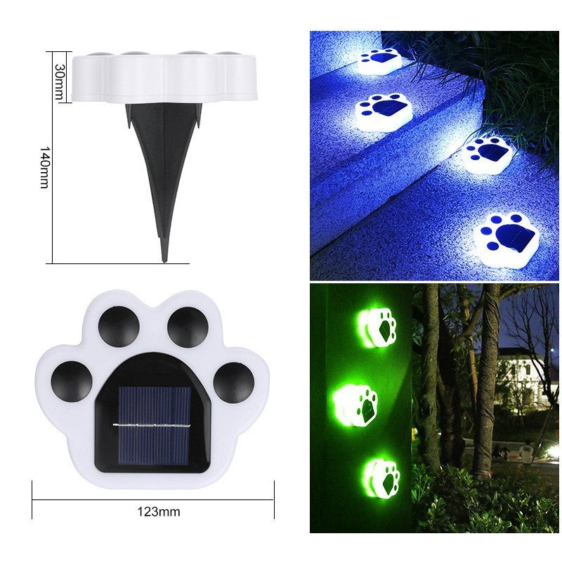 Lampa solara LED, Tip laba de urs, pentru gazon sau gradina, Rezistenta la apa, Kaveny, Multicolor