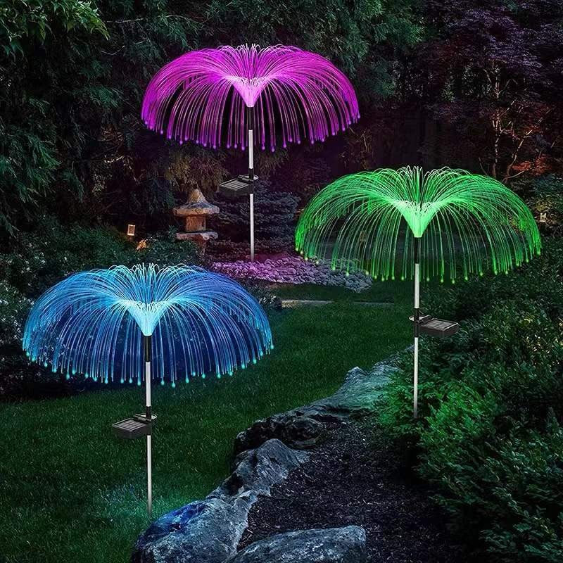 Lampa solara LED tip Meduza, inaltime 90 cm, Pentru gradina, Kaveny