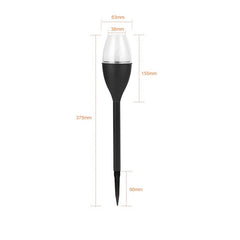 Lampa solara LED tip pahar de vin pentru gradina Kaveny, inaltime 37.5 cm, efect de flacara, material PVC si ABS, 2V, 200mAh, alb rece