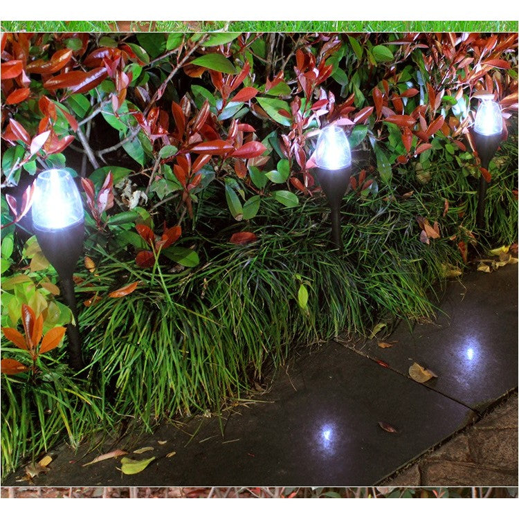 Lampa solara LED tip pahar de vin pentru gradina Kaveny, inaltime 37.5 cm, efect de flacara, material PVC si ABS, 2V, 200mAh, alb rece