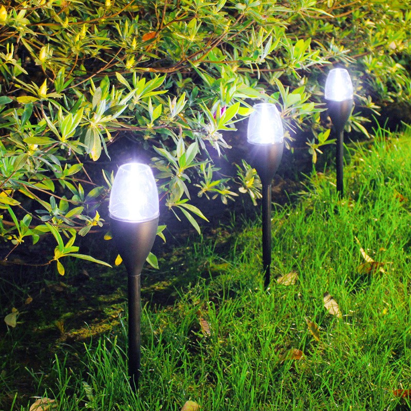 Lampa solara LED tip pahar de vin pentru gradina Kaveny, inaltime 37.5 cm, efect de flacara, material PVC si ABS, 2V, 200mAh, alb rece