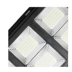 Lampa solara stradala Kaveny, cu telecomanda, senzor de miscare si lumina, suport prindere, 180 LED-uri, IP65, ABS, 10AH, 200W, temperatura culoare 6500K, 59.5x23.8x6.8 cm, autonomie 10-12 ore, negru