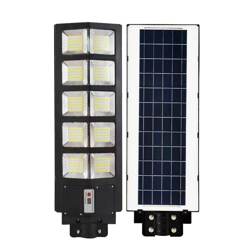 Lampa solara stradala Kaveny, cu telecomanda, senzor de miscare si lumina, suport prindere, 225 LED-uri, IP65, ABS, 15AH, 300W, temperatura culoare 6500K, 69.5x24.3x6.8 cm, autonomie 10-12 ore, negru