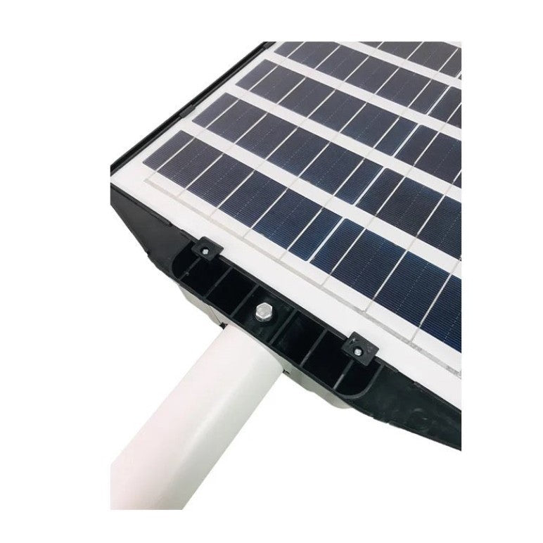 Lampa solara stradala Kaveny, cu telecomanda, senzor de miscare si lumina, suport prindere, 280 LED-uri, IP65, ABS, 12AH, 500W, temperatura culoare 6500K, 44.5x37.7x6.6 cm, autonomie 10-12 ore, negru