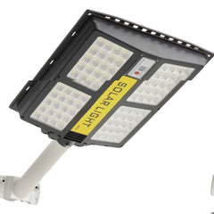 Lampa solara stradala Kaveny, cu telecomanda, senzor de miscare si lumina, suport prindere, 280 LED-uri, IP65, ABS, 12AH, 500W, temperatura culoare 6500K, 44.5x37.7x6.6 cm, autonomie 10-12 ore, negru