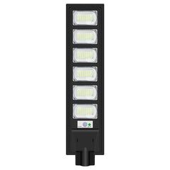 Lampa solara stradala Kaveny, cu telecomanda, senzor de miscare si lumina, suport prindere, 288 LED-uri, IP65, ABS, 15AH, 300W, temperatura culoare 6500K, 79x18.8x5 cm, autonomie 10-12 ore, negru
