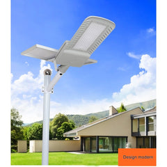Lampa solara stradala Kaveny, IP65, senzor de lumina, 60 LED-uri SMD, 2250 lm, panou 25W, putere 200W, autonomie 12-16 ore, telecomanda, montare prin fixare, pentru strada sau gradina, finisaj mat, material ABS,  51.5 x 21 x 7.5, gri