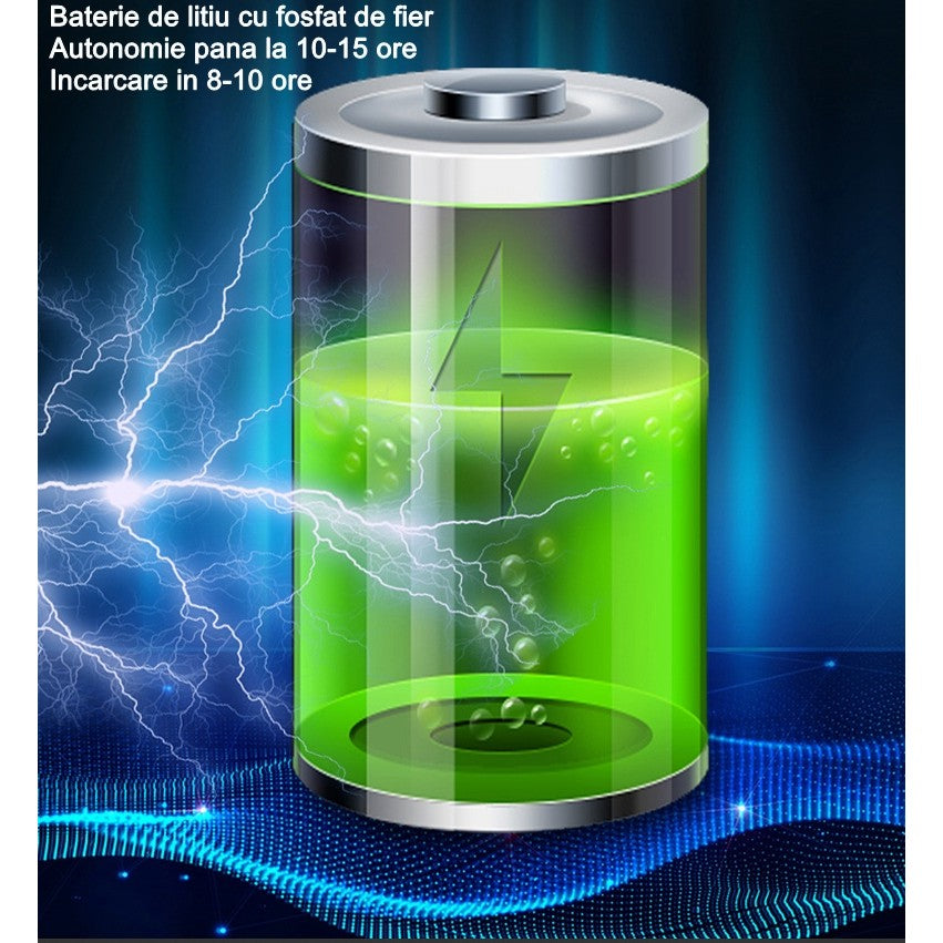 Lampa solara stradala Kaveny, pentru curte sau strada, finisaj lucios, rezistent la apa, montare prin fixare, senzor lumina, baterie de litiu, IP65, lumina rece, putere 500W, autonomie 10 ore, 49.5 x 21 x 9 cm, negru