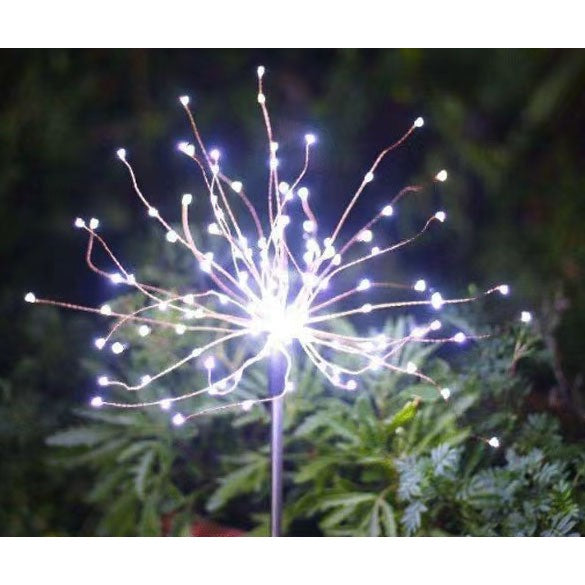 Lampa solara sub forma de artificii, 120 LED-uri, alb rece, Kaveny