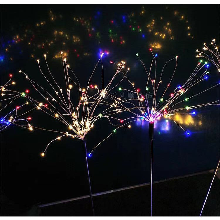 Lampa solara sub forma de artificii, 120 LED-uri, multicolor, Kaveny
