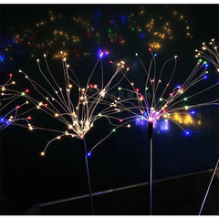 Lampa solara sub forma de artificii, 120 LED-uri, multicolor, Kaveny