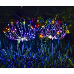 Lampa solara sub forma de artificii, 120 LED-uri, multicolor, Kaveny