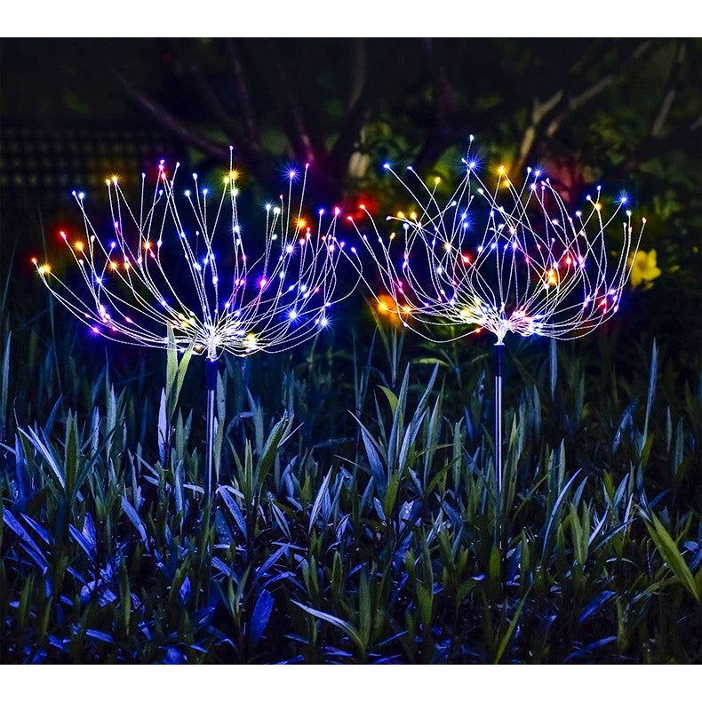 Lampa solara sub forma de artificii, 120 LED-uri, multicolor, Kaveny