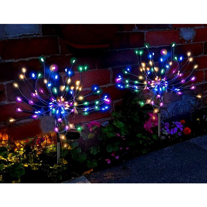 Lampa solara sub forma de artificii, 120 LED-uri, multicolor, Kaveny