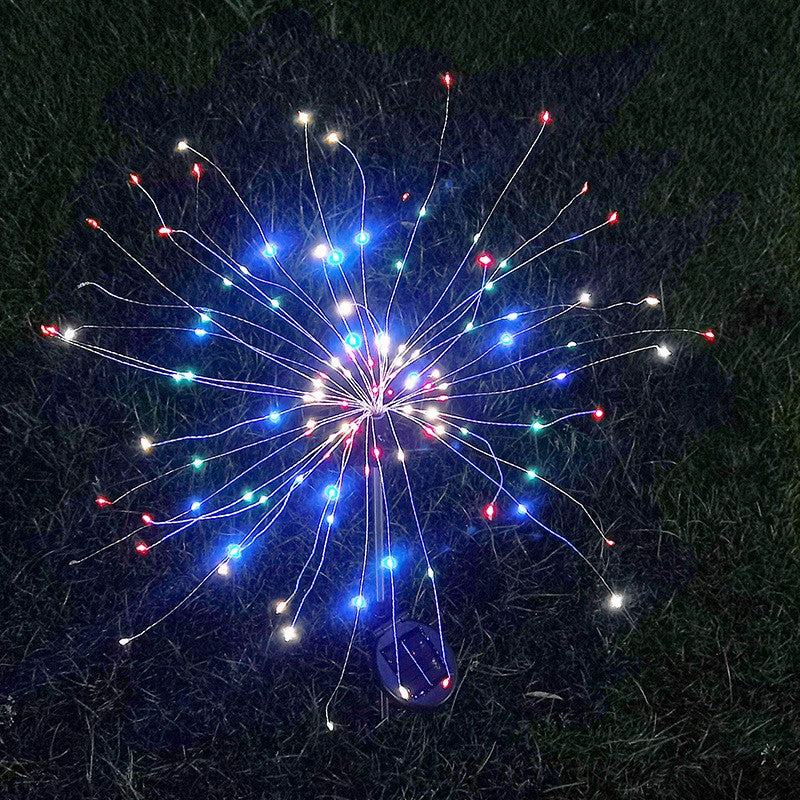 Lampa solara sub forma de artificii, 120 LED-uri, multicolor, Kaveny