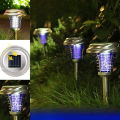 Lampa solara tip torta Kaveny, anti-insecte, tantari, UV, LED, 1.2V, IP65, 1 LED, material ABS, 48 x 14 cm, gri