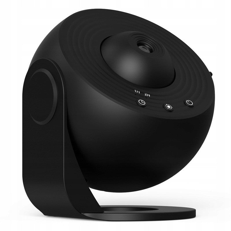 Lampa Tip Proiector Galaxie, Kaveny, pentru Dormitor, Tematica Cer Instelat, Model Glob, HD, Rotire 360 de Grade, 20 de Imagini, Incarcare USB, 10 W, 15x15 cm, Negru
