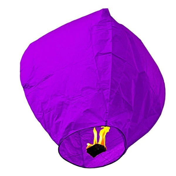 Lampion zburator, Kaveny, hartie biodegradabila, Mov