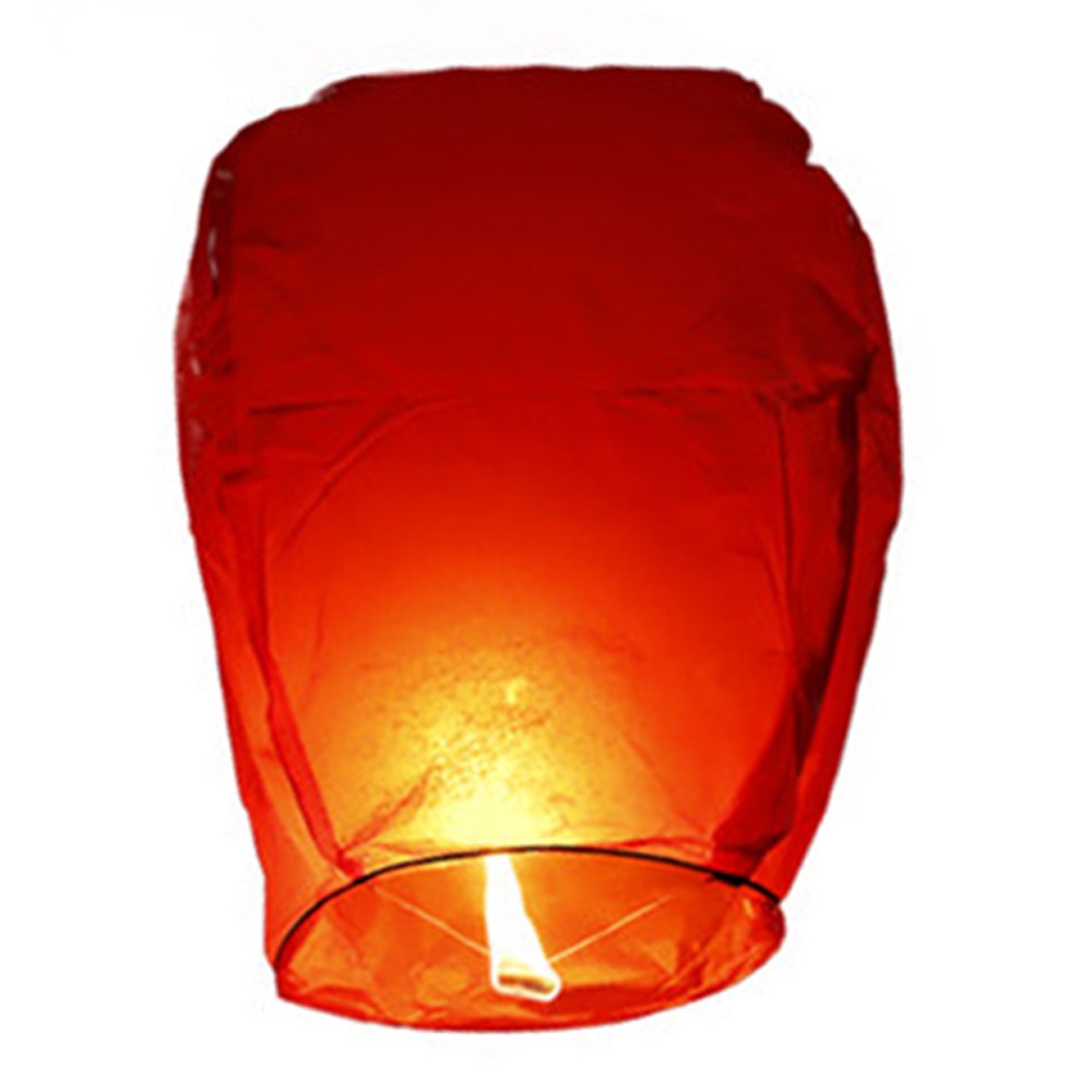Lampion zburator, Kaveny, hartie biodegradabila, Rosu