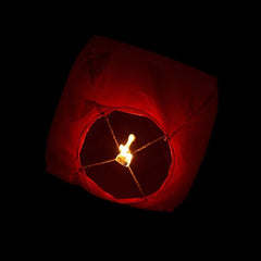 Lampion zburator, Kaveny, hartie biodegradabila, Rosu