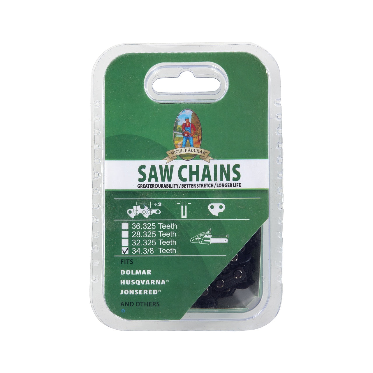 Lant drujba Micul Padurar, lungime 18'', pas 3/8'', grosime 1.5mm, 68 pinteni, 34 dinti, full chisel