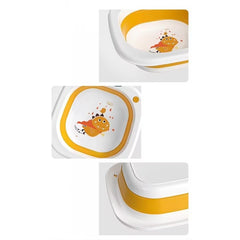 Lavoar Pliabil, Kadeny, pentru Copii 1-8 Ani, Model Animat, din PP+TPE, 32x29x10 cm, Portocaliu