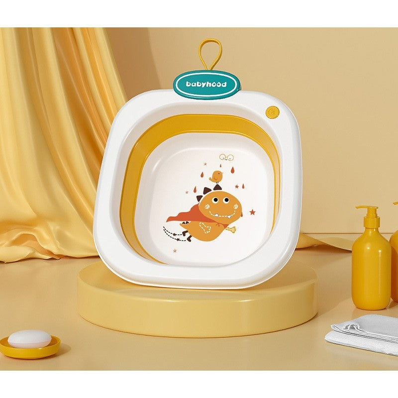 Lavoar Pliabil, Kadeny, pentru Copii 1-8 Ani, Model Animat, din PP+TPE, 32x29x10 cm, Portocaliu