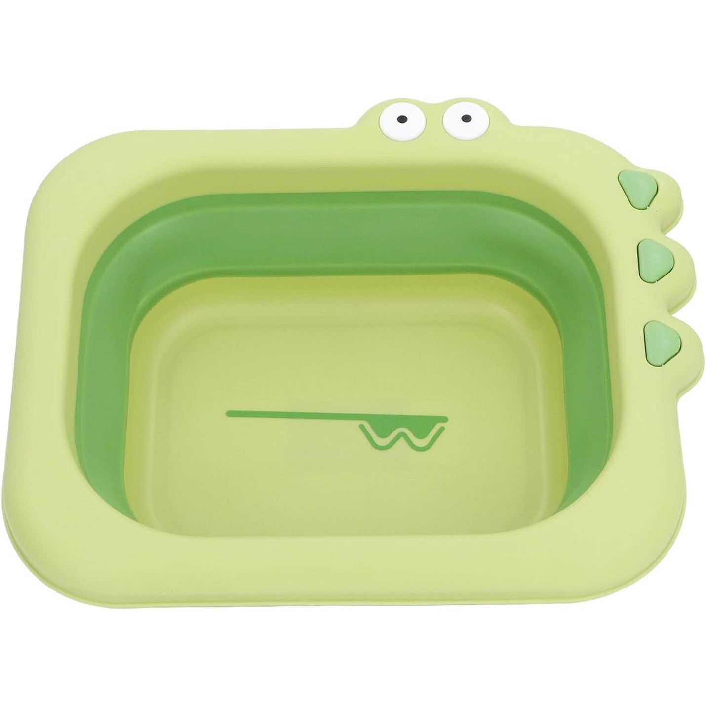 Lavoar Pliabil, Kadeny, pentru Copii, din PP/TPE, Portabil, Model Crocodil, 30x24.5x9 cm, Verde